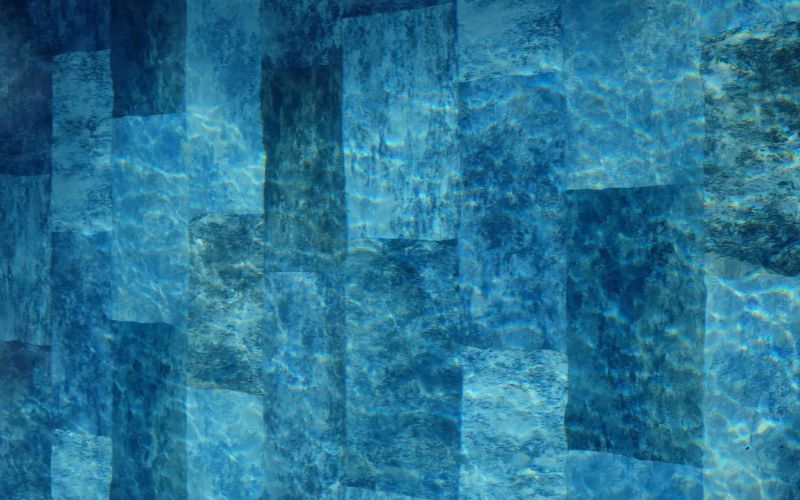 Detalle de membrana armada impermeable para piscinas