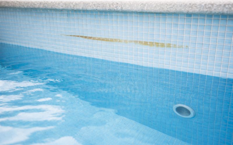 nivel de agua en piscina bajando por posible fuga