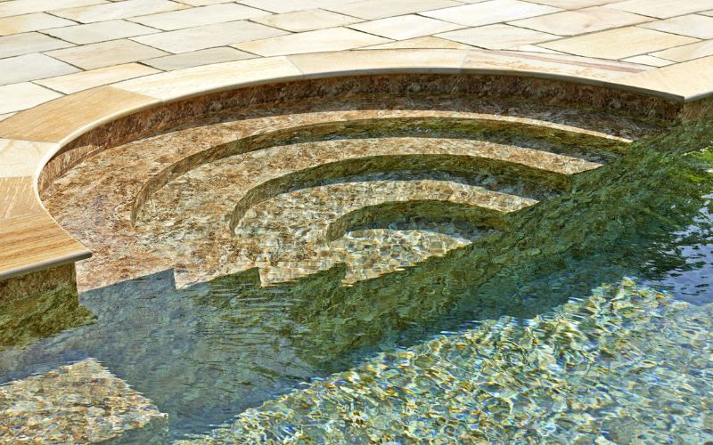 fuga piscina solución lámina armada