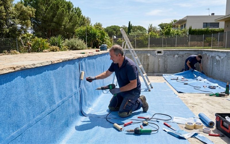 instalación lamina armada proceso trabajo
