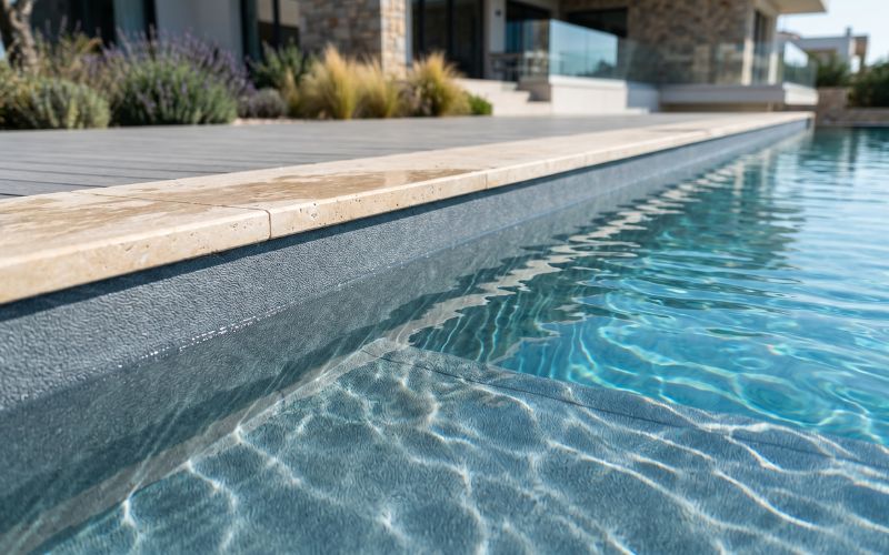 textura elegante en lámina armada para piscina moderna