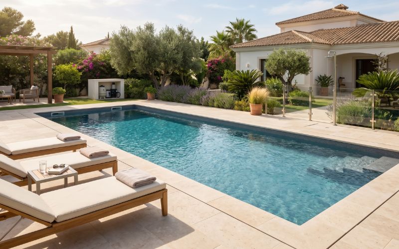 piscina renovada con lámina armada nueva